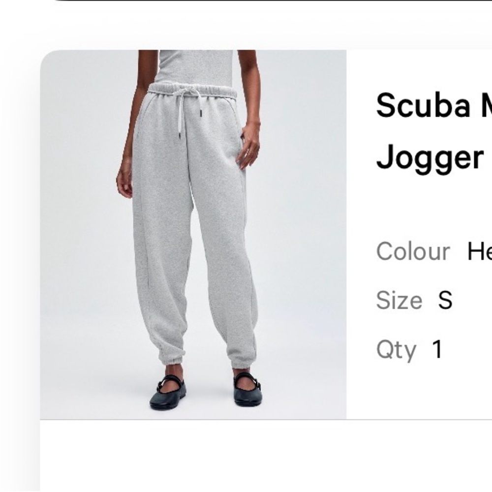 lululemon athletica Light Gray Scuba Joggers
